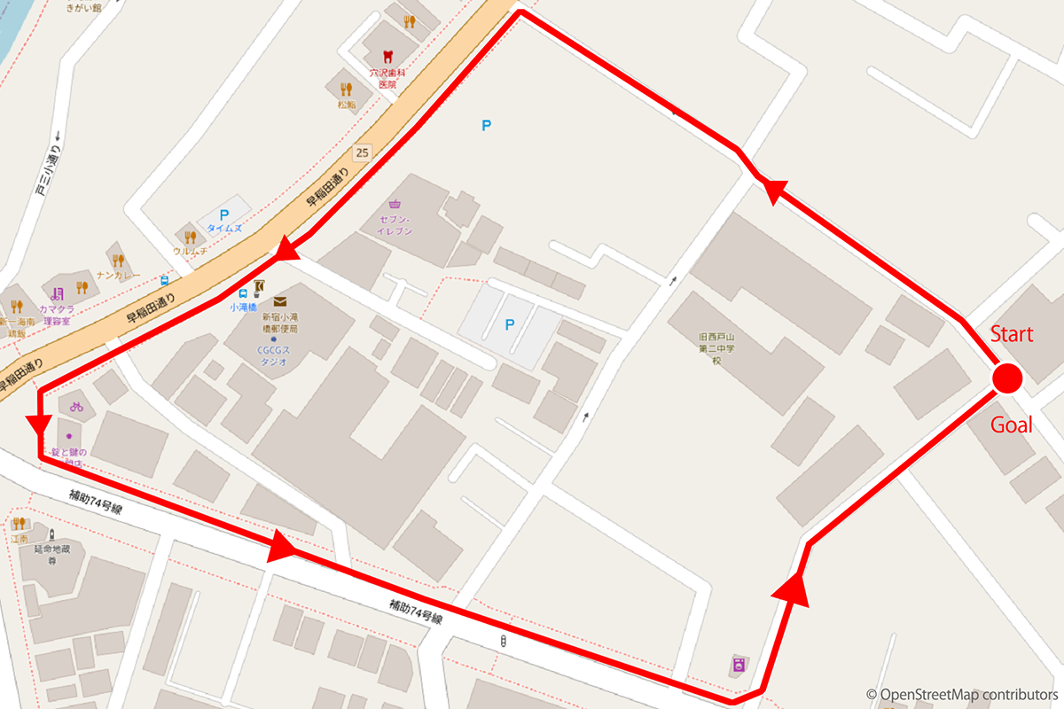 walking route
