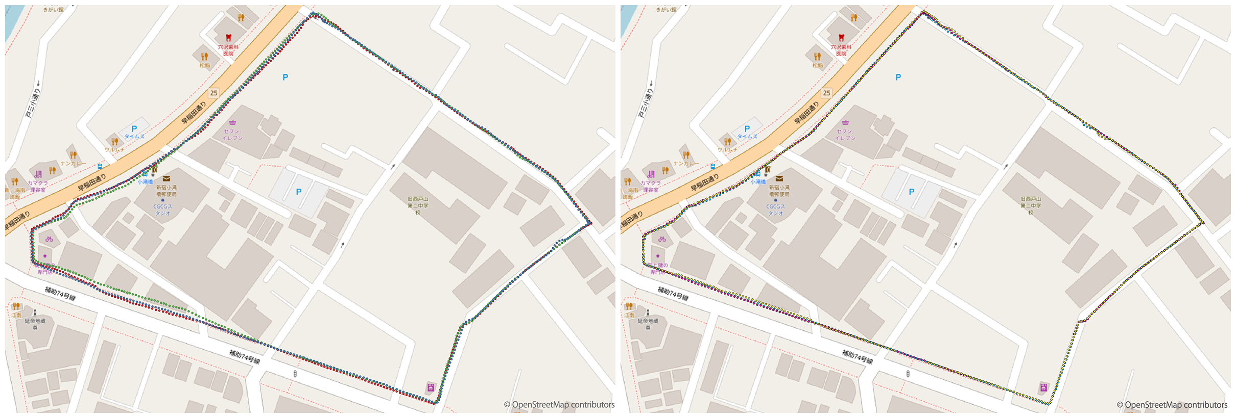 Experiments 1-3 overlapping laps