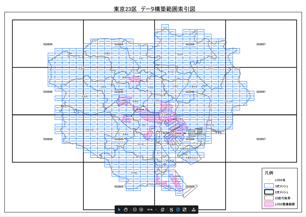 データ構築範囲索引図